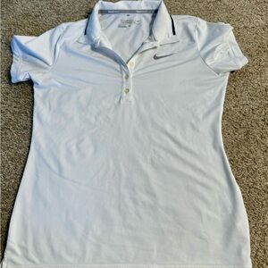 Nike Gilf Women's White Button Down Performance Polo Shirt Small